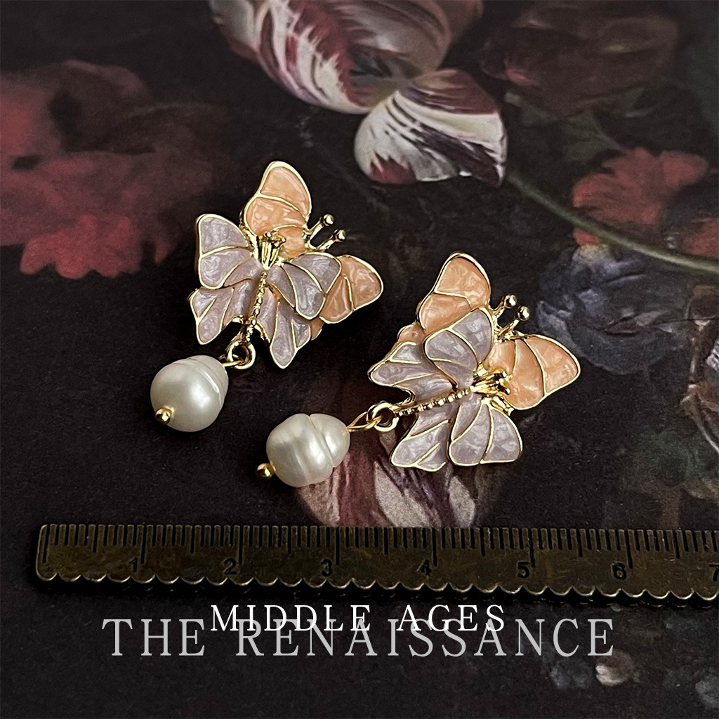 Mariposa doble perlada