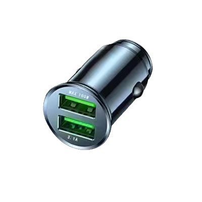 Súper carga rápida 100W+3.1A negro desnudo (bolsa OPP)