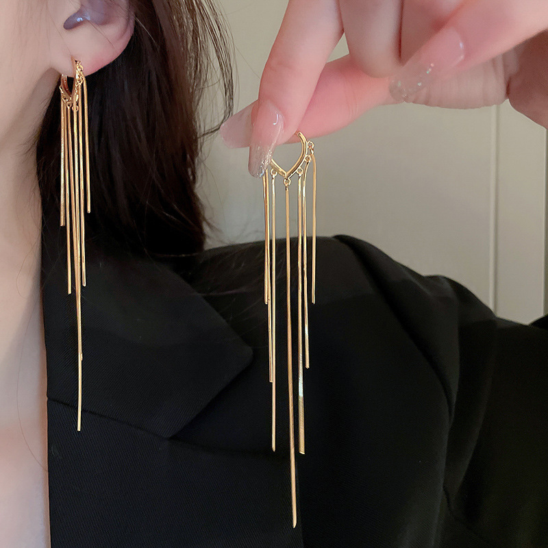 11# Broche para oreja - Chapado en oro real - Dorado
